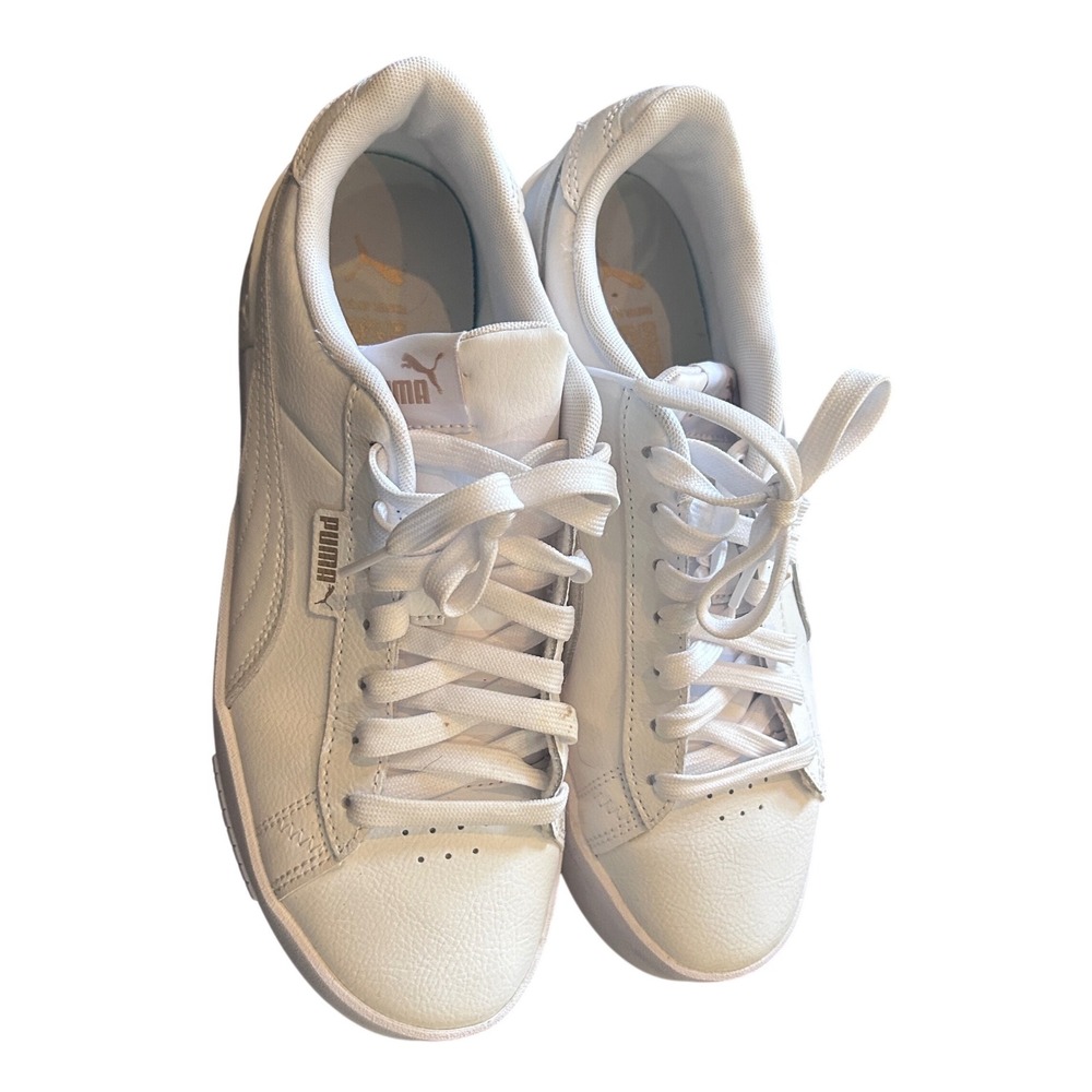 Puma Court Rider White Leather Lace Up Sneakers‎ Shoes Women US 10